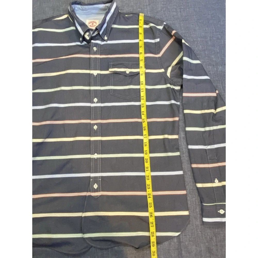 Brooks Brothers Red Fleece Extra Large XL‎ Blue Cotton Button Down Striped Shirt